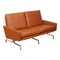 PK-31/2 Sofa in Cognac Aniline Leather by Poul Kjærholm for E. Kold Christensen, Image 2