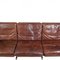 Brown Patinated Leather Pk-31/3 Sofa by Poul Kjærholm, 1970s 6