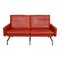 Pk-31/2 Sofa in Patinated Red-Brown Leather by Poul Kjærholm for Fritz Hansen, 1990s 1