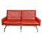 Pk-31/2 Sofa in Red-Brown Leather by Poul Kjærholm for Fritz Hansen, 1990s 1