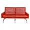 Pk-31/2 Sofa in Red-Brown Leather by Poul Kjærholm for Fritz Hansen, 1990s, Image 1