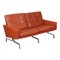 Kold Christensen with Cognac Leather Pk-31/2 Sofa by Poul Kjærholm, 1970s 2