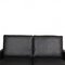 Pk-31/2 2-Seater Sofa in Black Aniline Leather by Poul Kjærholm for E. Kold Christensen, 1960s 4