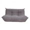 Togo Sofa Set in Grey Fabric by Michel Ducaroy for Ligne Roset, 1970s, Set of 3 5