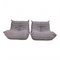 Togo Sofa Set in Grey Fabric by Michel Ducaroy for Ligne Roset, 1970s, Set of 3 4