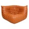 Togo Corner Chair in Cognac Leather by Michel Ducaroy for Ligne Roset, 1970s 2