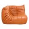 Togo Corner Chair in Cognac Leather by Michel Ducaroy for Ligne Roset, 1970s 1