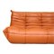 Togo 3-Sitzer Sofa in Cognac Classic Leder von Michel Ducaroy für Ligne Roset, 1970er 2