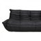 Togo 3-Seater Sofa in Black Leather by Michel Ducaroy for Ligne Roset, 1970s, Image 2