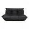 Togo 2-Seater Sofa in Black Leather by Michel Ducaroy for Ligne Roset, 1970s, Image 1