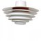 Verona Pendant Lamp in White and Orange Lacquered Aluminum by Svend Middelboe for Nordisk Solar 3