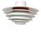 Verona Pendant Lamp in White and Orange Lacquered Aluminum by Svend Middelboe for Nordisk Solar, Image 3