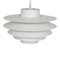 Verona Pendant Lamp in White Lacquered Aluminum by Svend Middelboe for Lyfa, Image 3