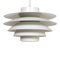 Lampe à Suspension Verona en Aluminium Laqué Blanc par Svend Middelboe pour Lyfa 2