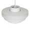 Lampe à Suspension Verona en Aluminium Laqué Blanc par Svend Middelboe pour Lyfa 4