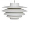Lampe à Suspension Verona en Aluminium Laqué Blanc par Svend Middelboe pour Lyfa 1