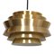 Pendant Lamp in Brass Shade & White Lacquered Aluminium by Carl Thore 4