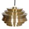 Pendant Lamp in Brass Shade & White Lacquered Aluminium by Carl Thore, Image 1