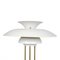 Lampada da tavolo PH 5 in ottone bianco di Poul Henningsen, anni '70, Immagine 2