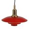 Red Anniversary 3/2 Pendant Lamp by Poul Henningsen for Louis Poulsen, 1980s 1