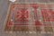 Turkish Distressed Red, Beige and Brown Runner Rug 6