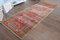 Turkish Distressed Red, Beige and Brown Runner Rug 3