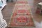 Turkish Distressed Red, Beige and Brown Runner Rug 8