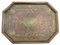 Antikes islamisches Tablett mit Kupfer Intarsie und Messing, 1948 1