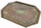 Antikes islamisches Tablett mit Kupfer Intarsie und Messing, 1948 2