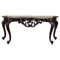 Large French Regency Carved Console Table in Walnut with Tilted Edges, 1920 1