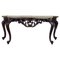 Large French Regency Carved Console Table in Walnut with Tilted Edges, 1920, Image 1