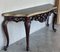 Large French Regency Carved Console Table in Walnut with Tilted Edges, 1920 4