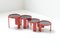 Italian Model 780 Nesting Tables in Red by Vico Magistretti for Cassina, Set of 4 9