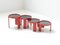Tavolini ad incastro modello 780 rossi di Vico Magistretti per Cassina, Italia, set di 4, Immagine 9