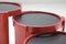 Tables Gigognes Modèle 780 Rouges par Vico Magistretti pour Cassina, Set de 4 6