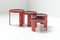 Tavolini ad incastro modello 780 rossi di Vico Magistretti per Cassina, Italia, set di 4, Immagine 8