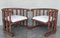 Spanish Hand Carved Chairs with Slatted Barrel Back, 1920, Set of 2, Image 4
