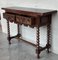 Vintage Catalan Spanish Console Table in Carved Walnut, 1920 6