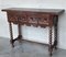 Vintage Catalan Spanish Console Table in Carved Walnut, 1920 4