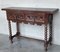 Vintage Catalan Spanish Console Table in Carved Walnut, 1920, Image 4