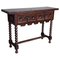 Vintage Catalan Spanish Console Table in Carved Walnut, 1920 1