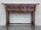 Vintage Catalan Spanish Console Table in Carved Walnut, 1920 2