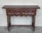 Vintage Catalan Spanish Console Table in Carved Walnut, 1920 3