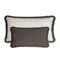 Couple Happy Pillow in Carbon and White Velvet with Fringes from Lo Decor, Set of 2 1