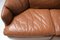 Confidential Sofa in Cognac Leather by Alberto Rosselli for Saporiti 9