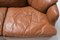 Confidential Sofa in Cognac Leather by Alberto Rosselli for Saporiti 10