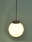 Runde weiße Lampe aus Opalglas, 1930er 8