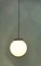 Runde weiße Lampe aus Opalglas, 1930er 7