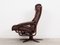 Danish Leather Swivel Armchair from Skippers, 1970s, Image 4