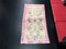Small Beige and Pink Hand Knotted Wool Area Rug 1